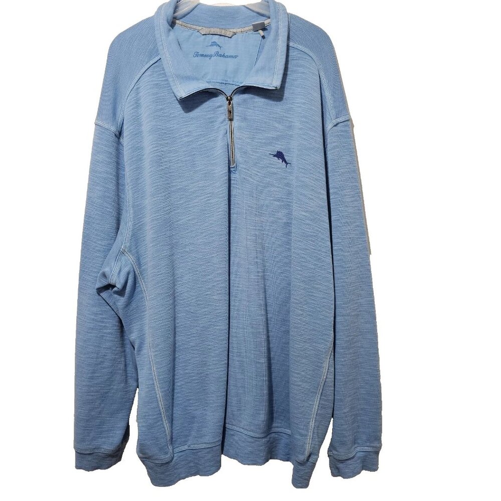 Tommy Bahama Tobago Bay Half Zip Pullover Men’s 2XB Blue Sky - Picture 10 of 10